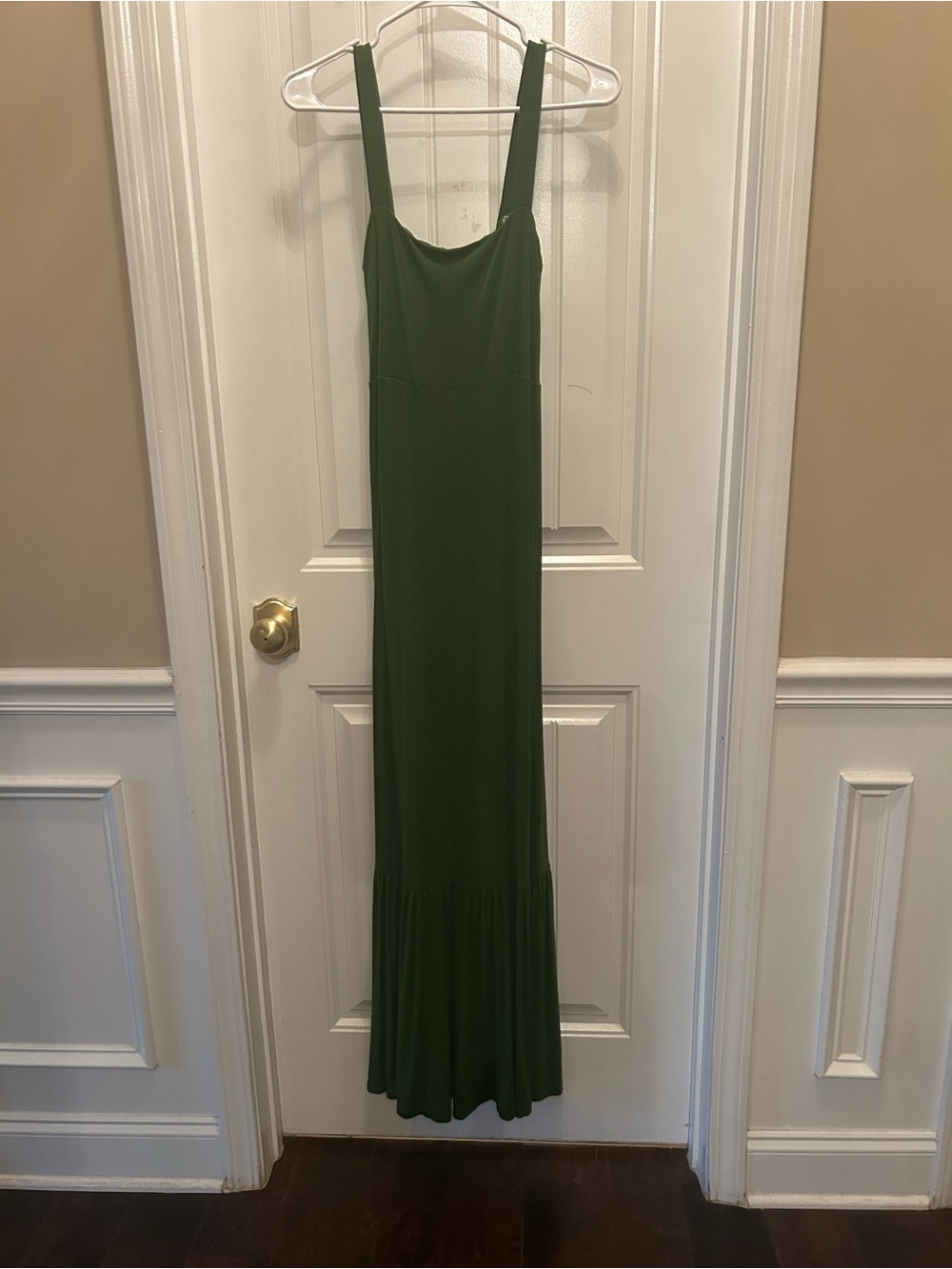 Banana Republic Olive Green Maxi Dress with Wide Straps